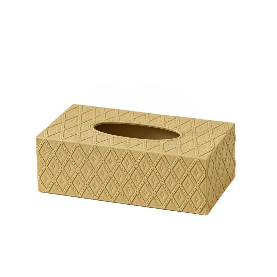Tissue Box, with Waterproof Wear-Resistant Surface, Diamond Embossed Texture Compact Paper Holder for Office Bedroom