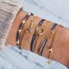 European-American Bestseller: Love, Star, and Moon Bracelet Set (6 Pieces)