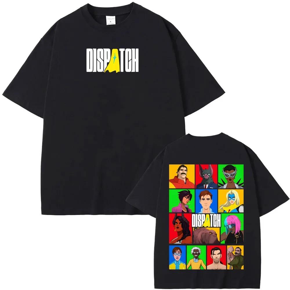 Dispatch Game Manga Style Game Logo Collage Funny Graphic Print Tee Men Women Cotton Comfortable High Quality Soft Oversized Top