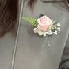 Artificial Wedding Boutonniere Party Decoration Flower Buttonhole Corsage  Wedding Accessories