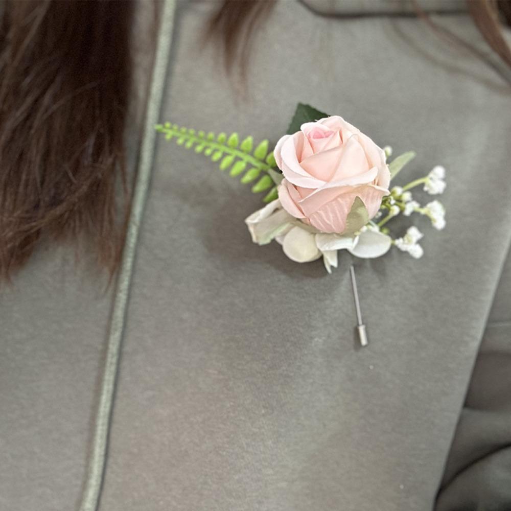 Artificial Wedding Boutonniere Party Decoration Flower Buttonhole Corsage  Wedding Accessories