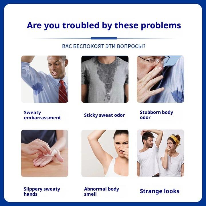 Anti - body odor and antiperspirant emit strange odors eliminate odors underarm odor repair pores Sweaty and slippery Refining spray hands