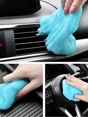 Clean Soft Gel Car Interior Cleaning Gel Absorbent Sticky Keyboard Crevice Gray Cleaning Mud Interior Cleaner Dust Removal