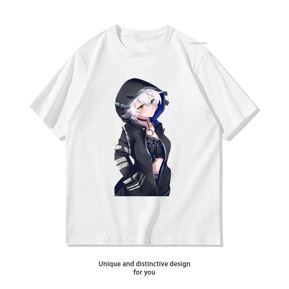 Kiana kaslana Tshirt Woman Man Summer Cotton Cartoon Graphic T Shirts Adult Classic Oneck Shortsleev Gift Tops Tee S3XL S