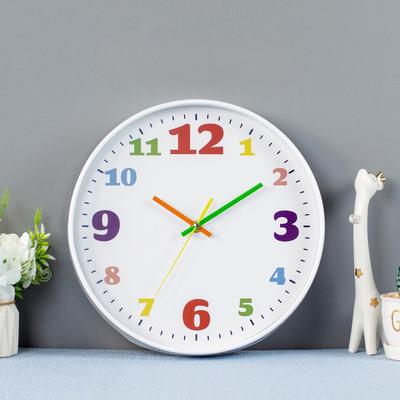 1Pc Color Children's Clock Cartoon Wall Clock Wall Hanging Household Nordic Simple Modern Quartz Clock Wall Clock