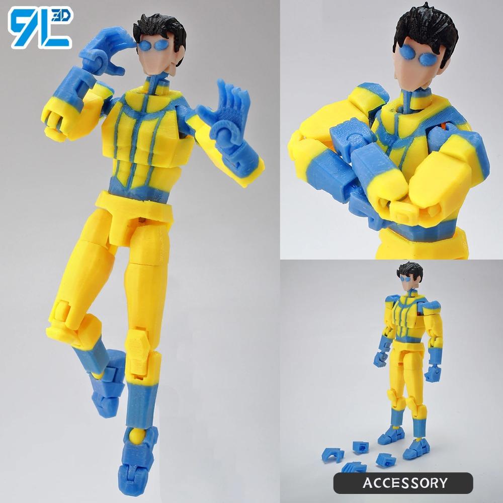 9L3D Printed NEWInvincibles Tech Jacker Titan13 Lucky13 Action Figure Dummy13 Motorcycle Multi-Jointed Collectible Model Toy T13