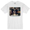 DICK BUTKUS "OLD SCHOOL" CHICAGO BEARS LINEBACKER FOOTBALL TRIKOT WEISSES T-SHIRT