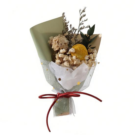 Mini Dried Flower Bouquet Dry Babysbreath Rose Decoration Small Floral Bouquet Romantic Valentine’s Day