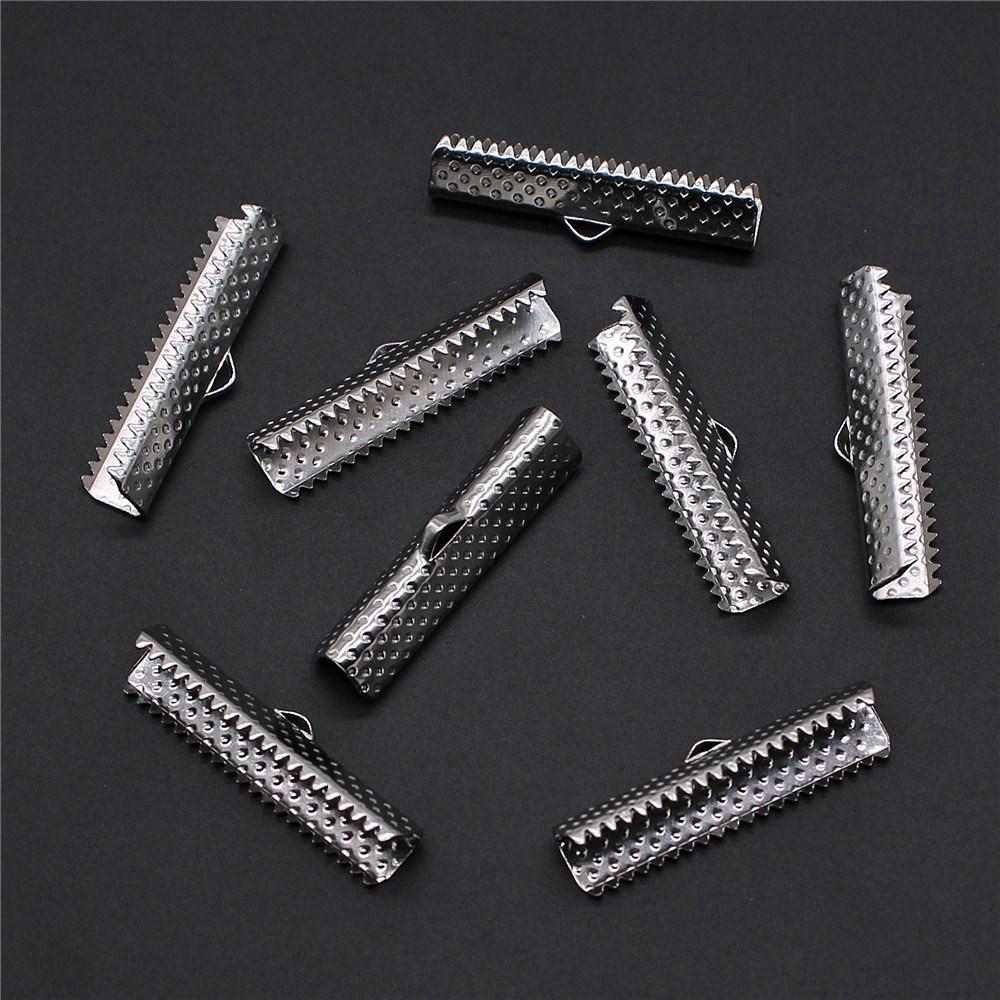 Bandenden Crimp-Clips Antikstil Zubehör für die Schmuckherstellung 8 Größen 4 Farben
