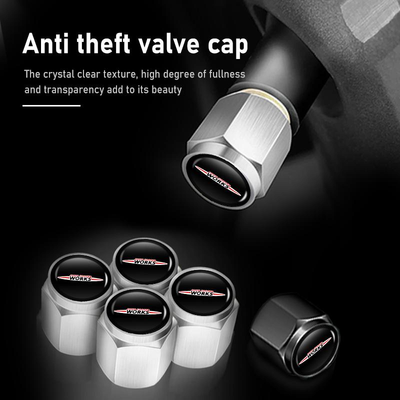 Car Valve Tire Stem Dust-proof Cover Protection Accessories For MINI Cooper S R50 R52 R53 R55 R56 F54 F55 F56 F60
