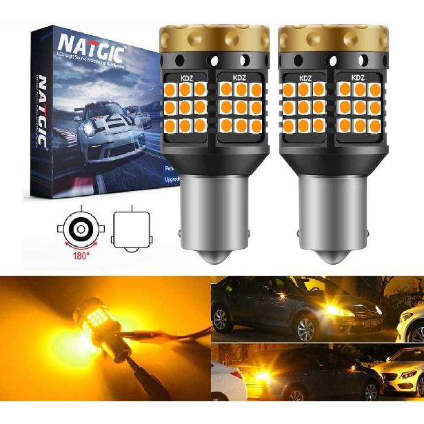 7440 WY21W T20 W21W LED Turn Signal Light Bulbs 3700LM 3030 45SMD 7440NA 992 Canbus Error Free Anti Hyper Flash for Car Front or Rear Turn Signal 7440/ W21W/ T20