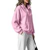 Women's Color Stand Collar Button Up Sweatshirt Fashion Casual Long Sleeve Top