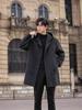 Men's Mid-Length Wool Hooded Coat, 2025 Winter Collection, Double-Sided Design, Thickened Windbreaker Jacket.