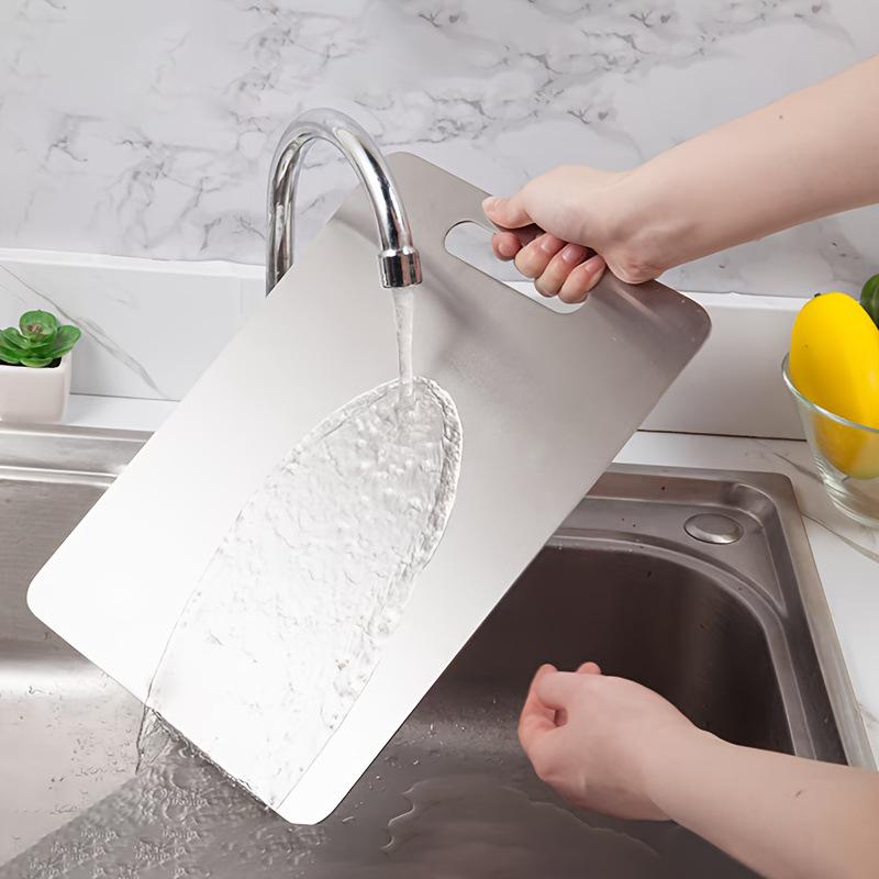 Stainless Steel Non-slip Thick Cutting Board - Large, Anti-mold, Needle Design for Household Use