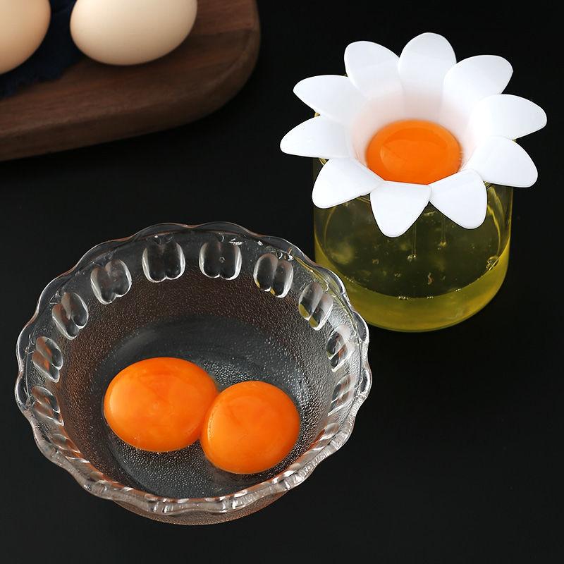1pc  Creative Flower Egg White Separator, Daisy Shaped Household Baking Tool, Egg Yolk Protein Filter And Leachate Separator