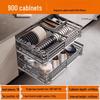Beifu Carbon Steel Double-Layer Pull-Out Dish Rack