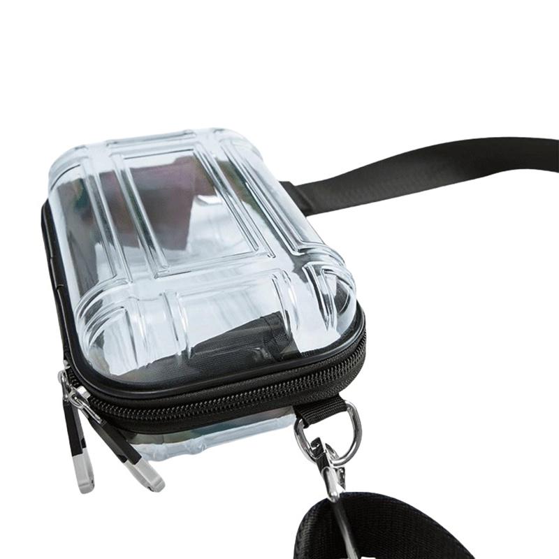 Summer Pvc Transparent Crossbody Bag For Women Solid Color Zipper Shoulder Female Bag Wide Straps Beach Bag