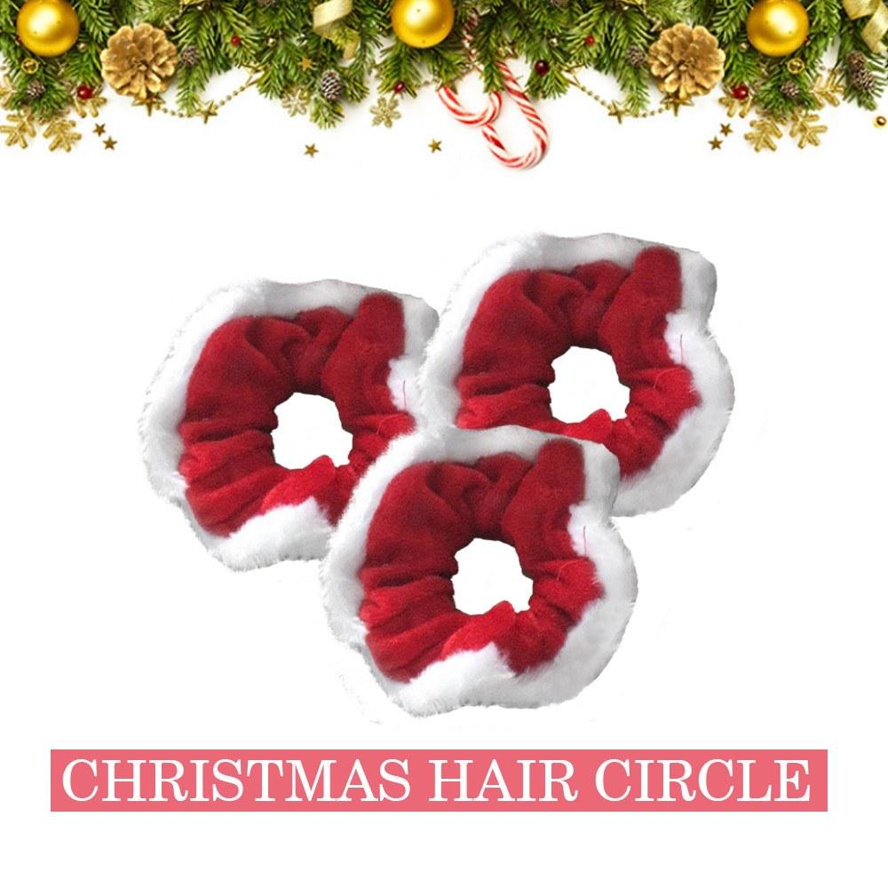 Hair Scrunchy Christmas Hair Band Elastic Hair Tie Ponytail Holder for Girls Women