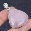 Rose Quartz Gemstone Handmade 925 Sterling Silver Jewelry Pendant 1.97" t3W16