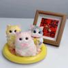 Slow Rebound Cat Fidget Toy with Flower Basket Cat Squishy Toy Aesthetic Cat Squeeze Toy  Adult