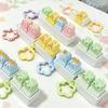 Finger Button Anti-stress Toy Pendant Cheese Calming Keychain Keys Fidget Keychain  Children Adults