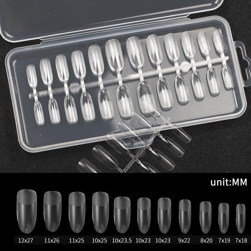 

120/240/504Pcs Full Cover Press On Nail Tips Stiletto Almond Square Coffin French False Fake Soak Off Gel Nail Extension Tips 4