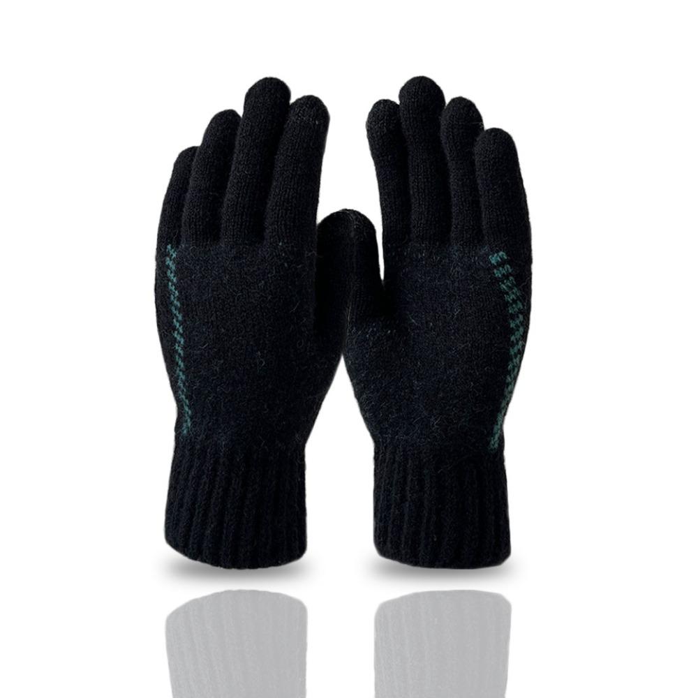 Thickened Knitted Woolen Gloves Touchscreen Full Finger Gloves Fashion Men Knitted Gloves  Sports