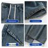 JEANSWEST Men's Loose Straight Wide-Leg Denim Jeans