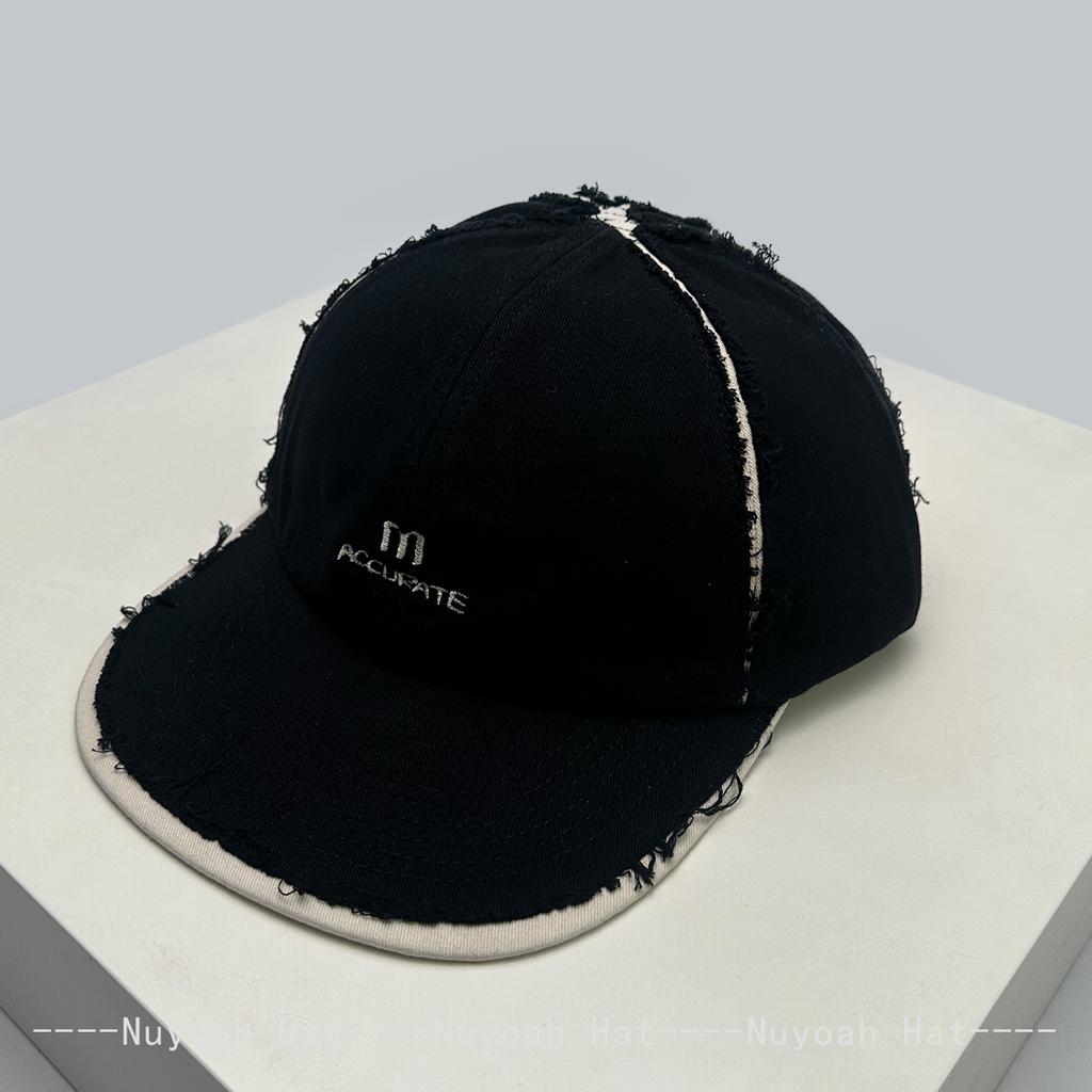 And Women Korean Style Vintage Embroidered M Letter Prints Baseball Caps Sun Protection Flat Brim All-Match Street Style Peaked Hats Fashion