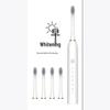 Qianbaimai Sonic Electric Toothbrush with 4 Brush Heads
