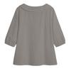 Women's Fashionable Color 3/4 Sleeve Shirt Cute Collar Summer Casual Shirt Loose Top