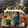 Kreslené chipmunkové Alvin 3D NOVÉ Povlak na peřinu Povlak na polštář Sada povlečení Pro dospělé Dítě Chlapec Dívka Dekorace ložnice Dětské Jednolůžko Dvojlůžko Velké