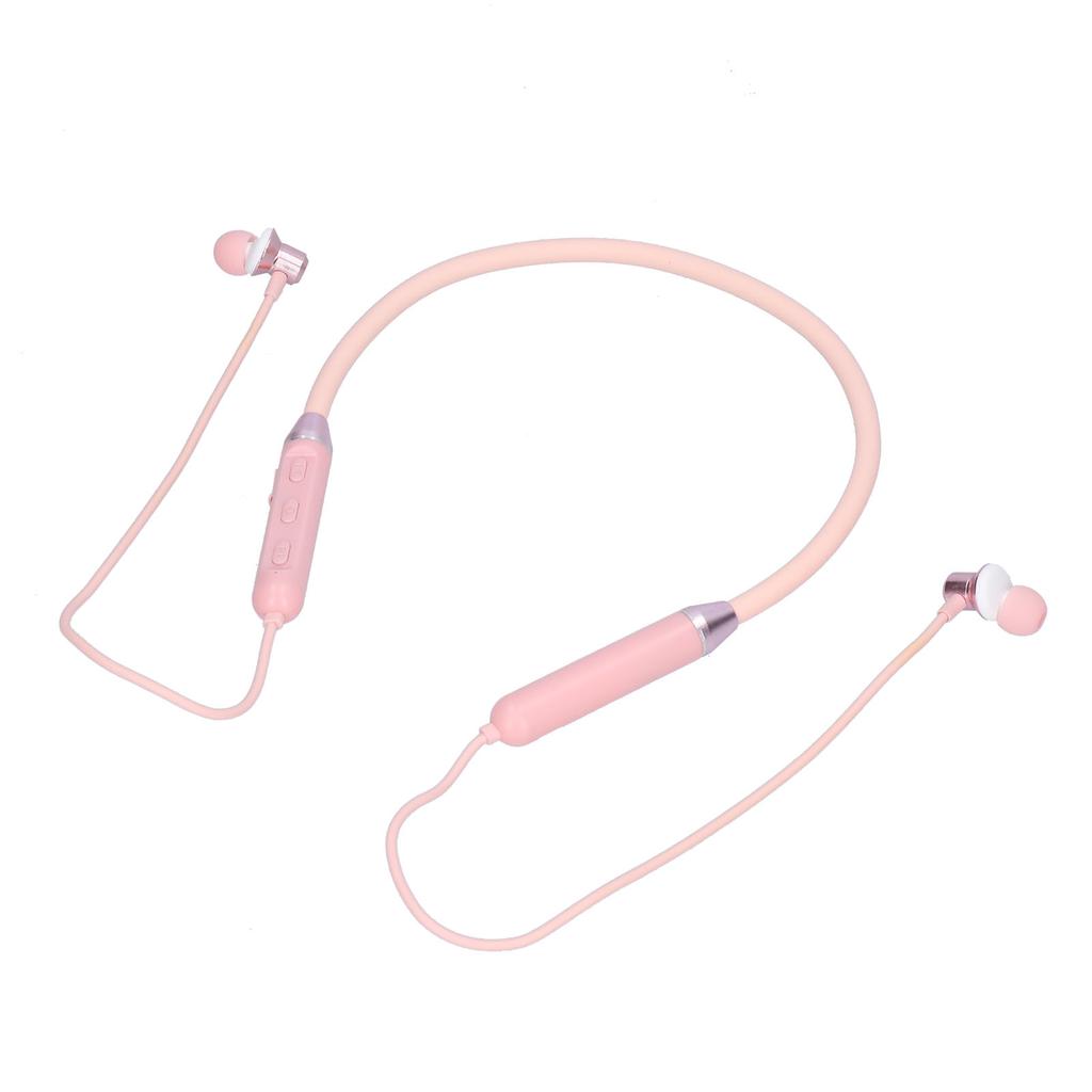 Neck Mounted Bluetooth 5.1 Earphone Wireless Noise Cancelling Sports Mobile Phone EarphonePink