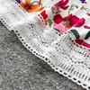 2026 New Floral Print Lace Patchwork Maxi Dress Women Elegant V Neck Long Sleeve White Casual Party Long Dresses Bohemian Robe