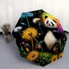 1pc Panda Flowers Automatic Open/Close Umbrella - Portable Collapsible Umbrella with 8-Rib Stability, Fashion Lovers Yy251017097