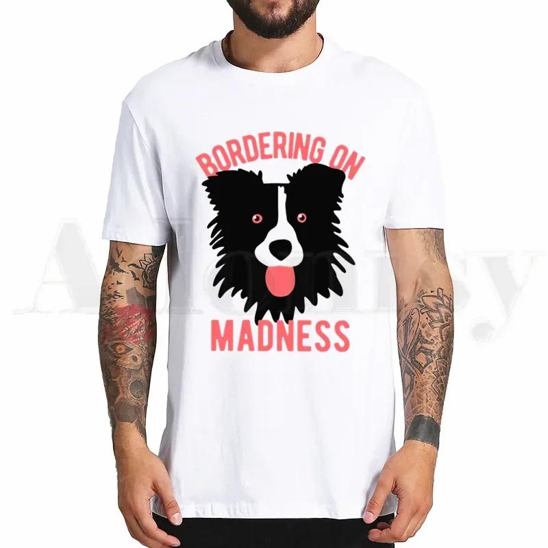 Border Collie Print Tshirt Hip Hop Girl Print Top Tees Harajuku Dog Cartoon Funny Kawaii Art Tshirts Men Fashion Summer Tshirts