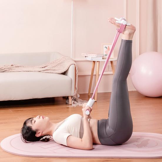 4/6-Tube Pedal Puller Resistance Band with Handle TPE Elastic Yoga Sit-up Pull Rope Men Women Pedal Tensioner Exerciser Workout Equipment