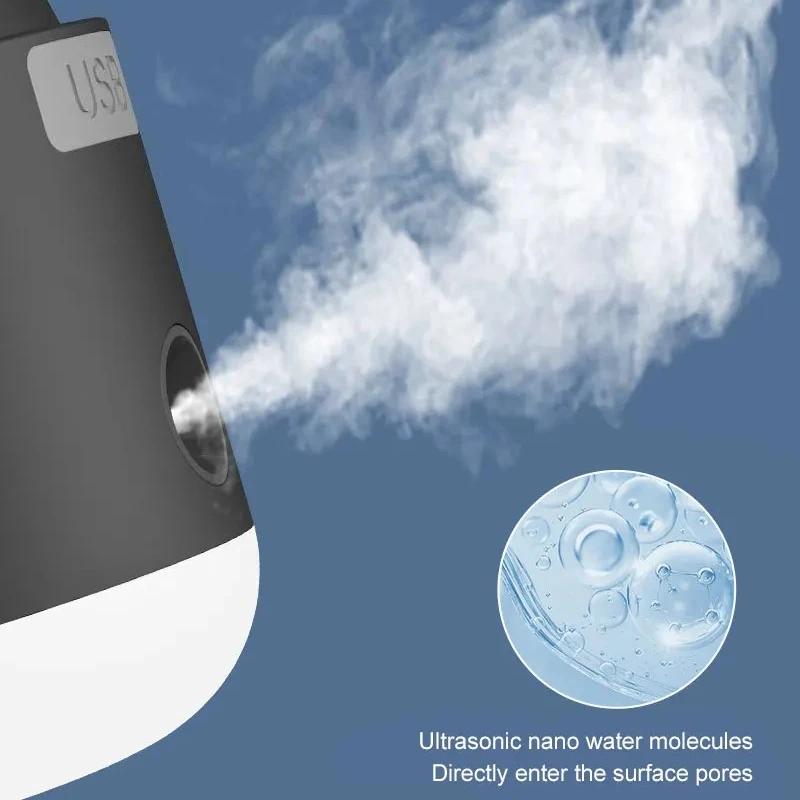 Portable multi-function outdoor spray camping lamp, mosquito killer spray, with small fan, can be hung, can put mosquito repellent, perfume