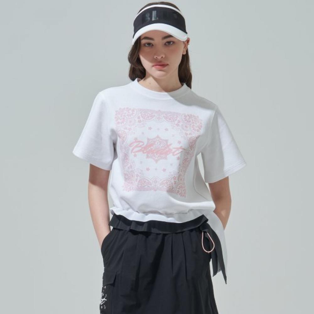 

Blu DoT Bandana ArTwork Tape PoinT T shirT Wh 085