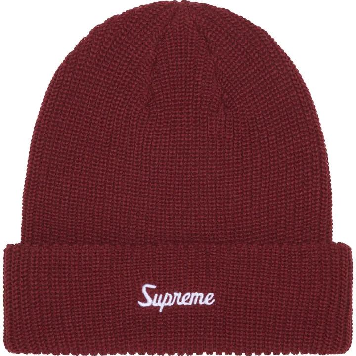 Supreme Loose Gauge Beanie (25FW) Cardinal One-Size