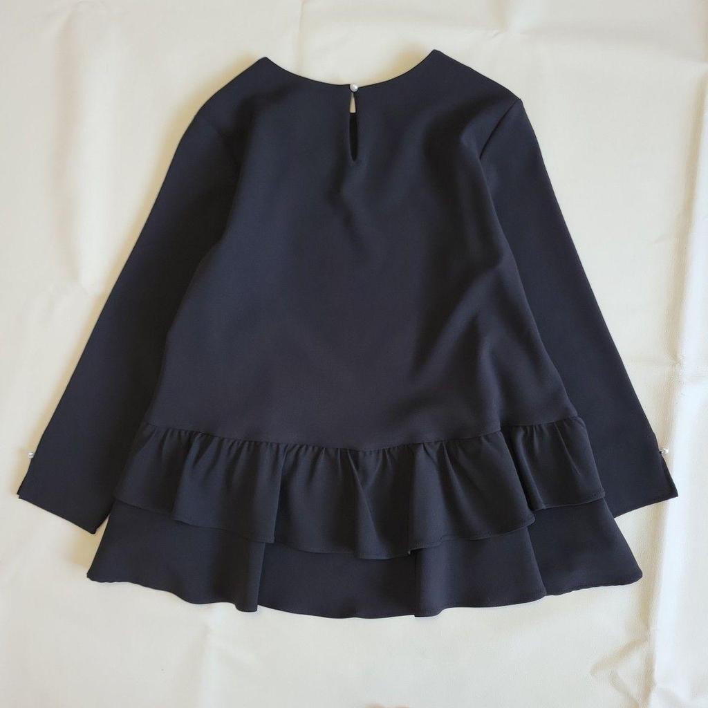 Used Maison de Dolce. Maison de Dolce Pearl Peplum Blouse M Black Black Ceremony