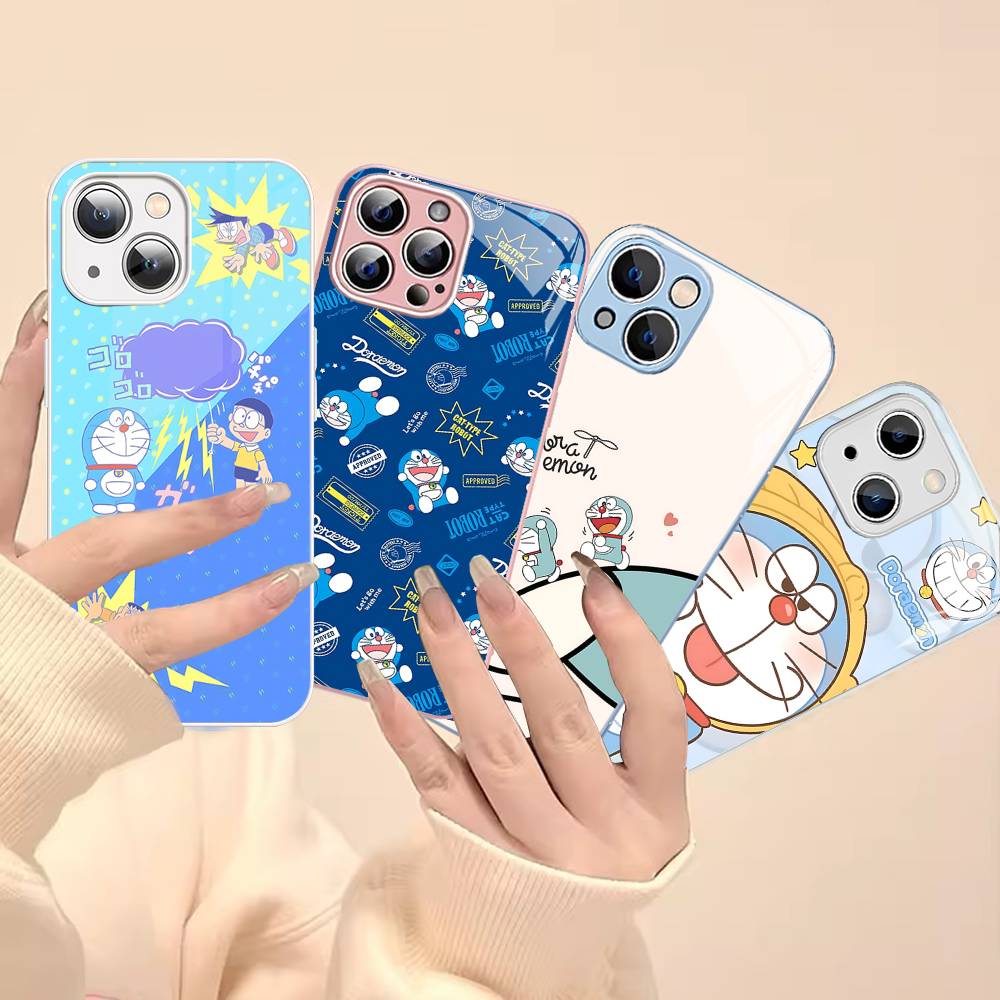 Cute Cartoon-u-Doraemons-t Tempered Glass For Iphone 14 13 12 11 Pro Mini XS MAX 14Plus X XS XR Fundas