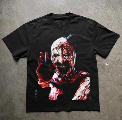 Art the Clown Horror Movie T-Shirt Terrifier Vintage Graphic Unisex T-shirt