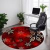 1pc Christmas Snowflake Carpet for Office Non-Slip, Round Carpet, Soft & Comfortable, Carpet for Office, Lightweight Round Floor Mat