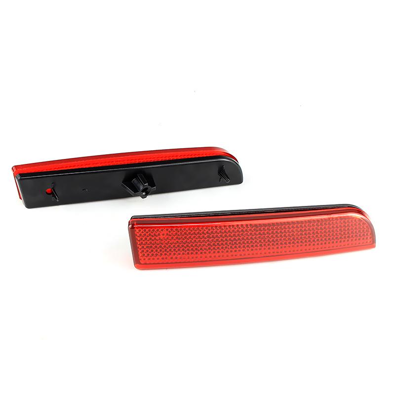 2 Stück Nur Gehäuse Rückstoßstangen Reflektorabdeckung Gehäuse Für Mitsubishi Lancer Evolution X Outlander Sport RVR SX Klar/Schwarz/Rot