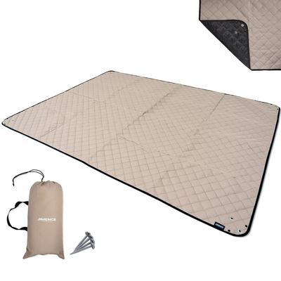 JIMENCE Freizeitlaken, Dick, Aufbewahrungstasche inklusive, Für 1-3 Personen, 200 x 150 cm, Campingmatte (Braun)