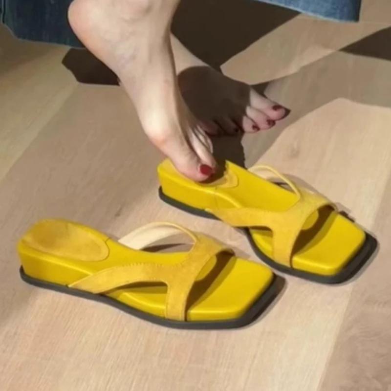 Mode Ballerinas Damen Hausschuhe Designer Gemütliche Schuhe Mode Sandalen 2025 Sommer Strand Flip Flops Neue Marke Pantoletten Lässig Zapatillas Mujer