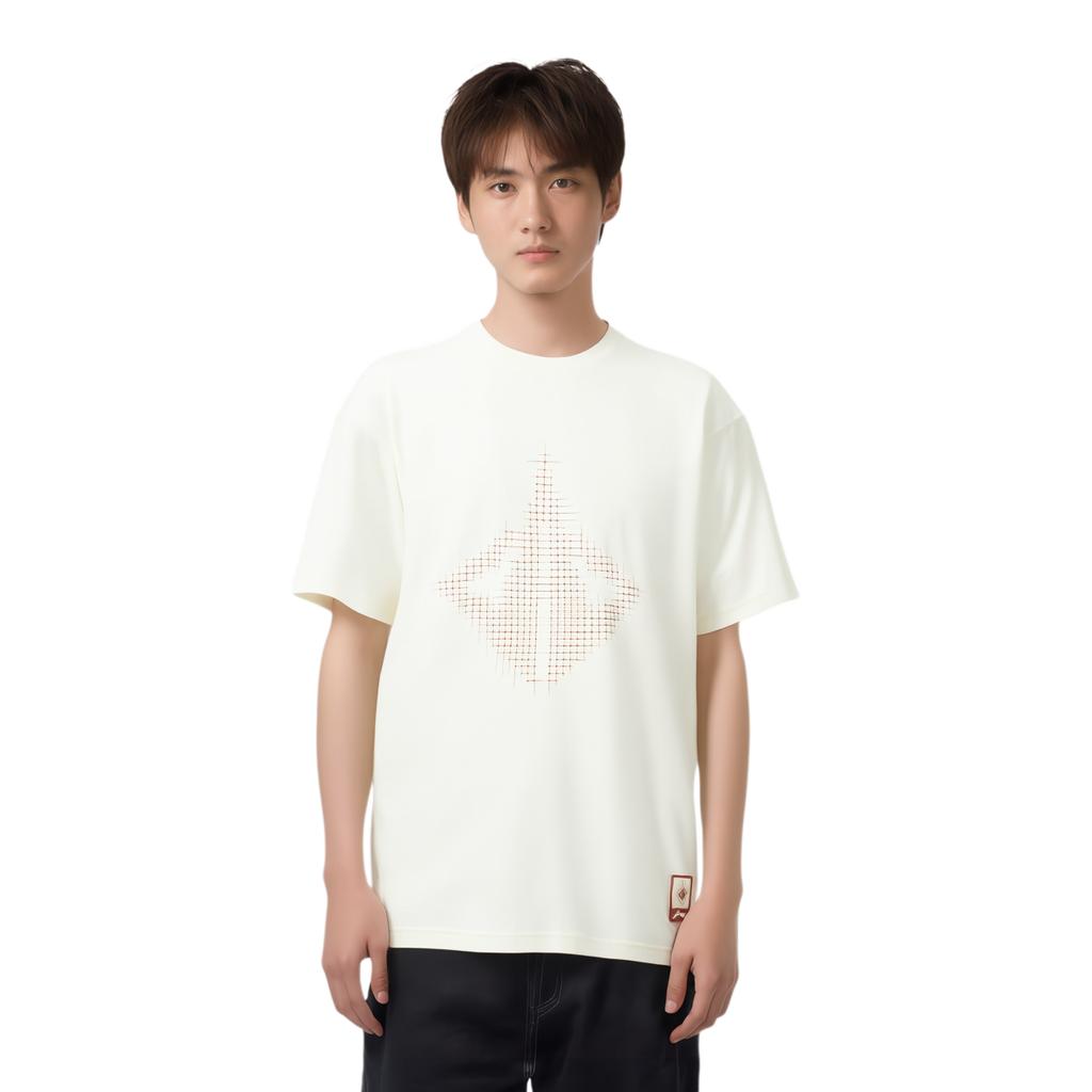 Li Ning Basketball Collection T Shirt Men's Ecru ATSU905-1