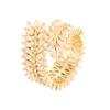 Exquisite Wheat Ear Zircon Open Ring - Elegant Pure Copper Index Finger Design