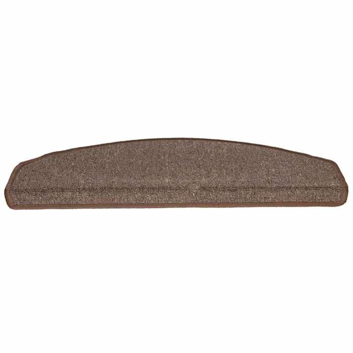 VidaXL Tapis d'escalier 20 pièces 65 x 24 x 4 cm Marron café Demi-rond Grand 3365793